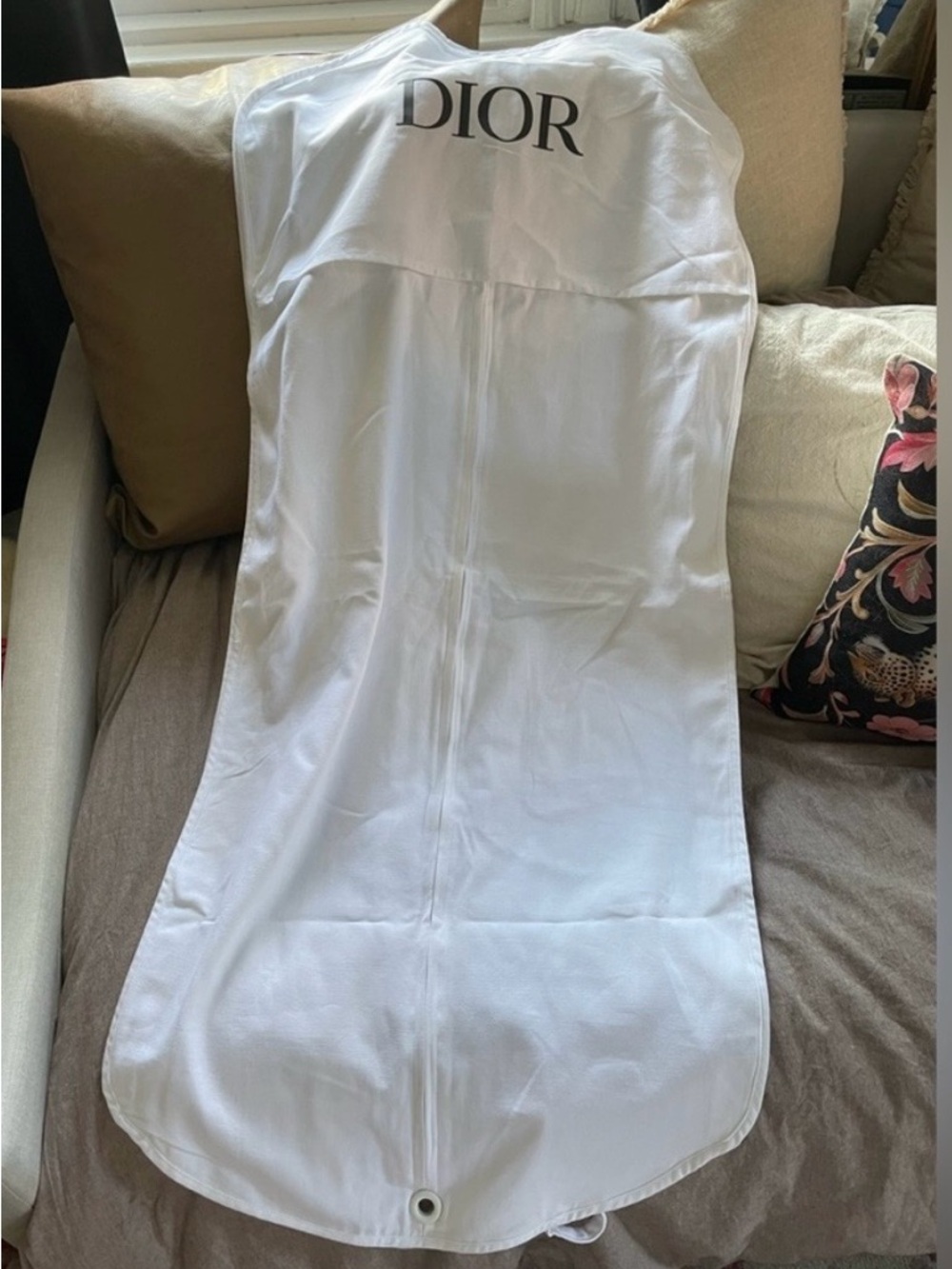 Dior White Zip Closure Garment Detail